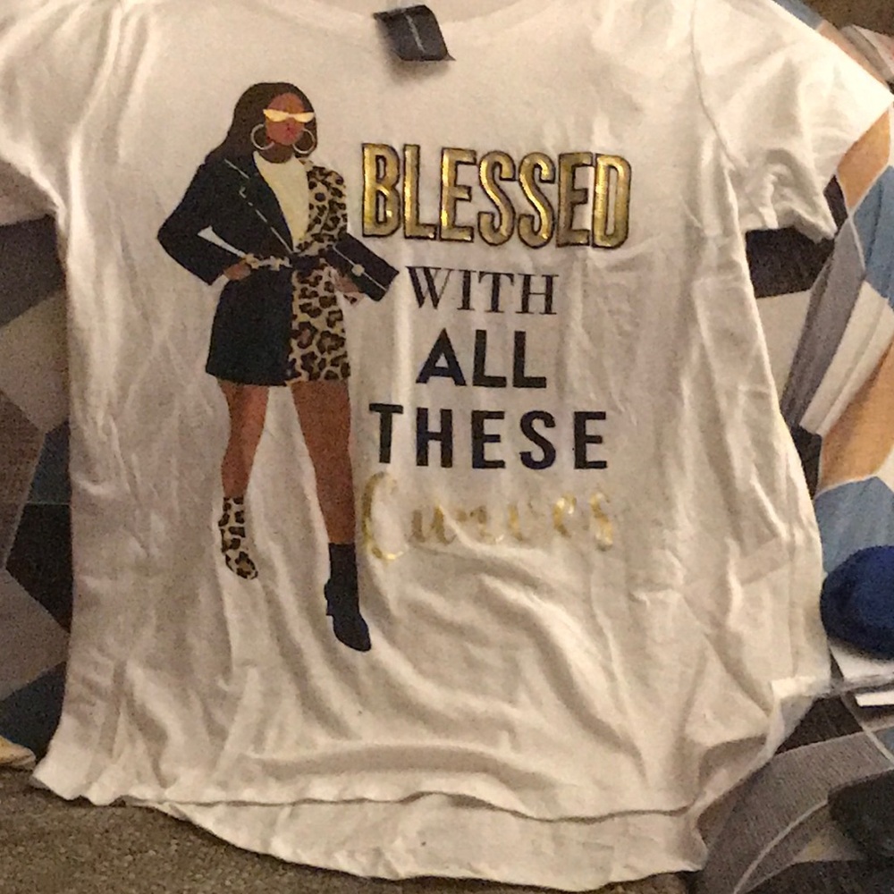 White Ashley Stewart Graffic Tee